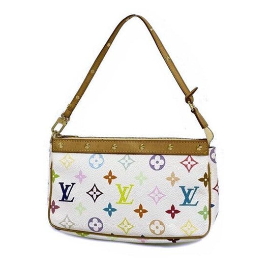 Louis Vuitton Monogram Multicolor Murakami Pochette Pouch Bag Accessories White