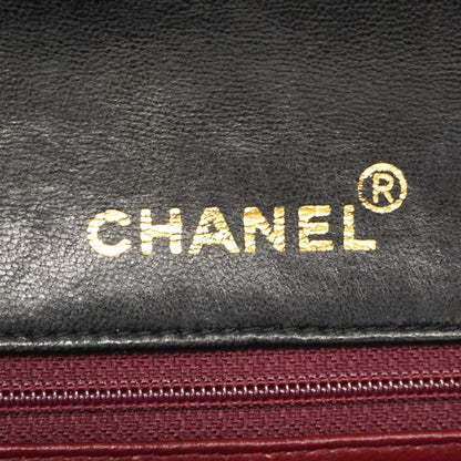 Chanel Shoulder Bag Matelasse Lambskin Black Gold Hardware Women
