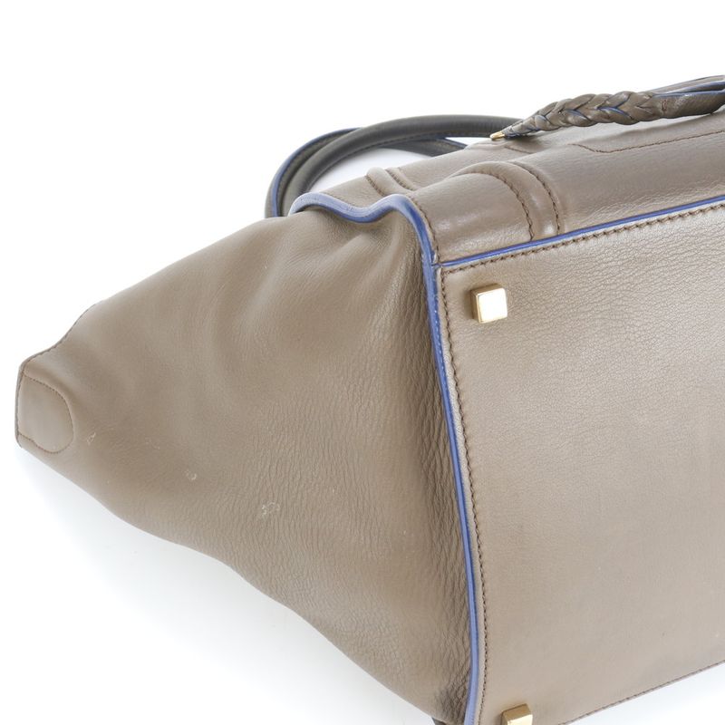 Celine Luggage Phantom Leather Tote Bag Shoulder Hand Brown Women's ERE Cw48-10