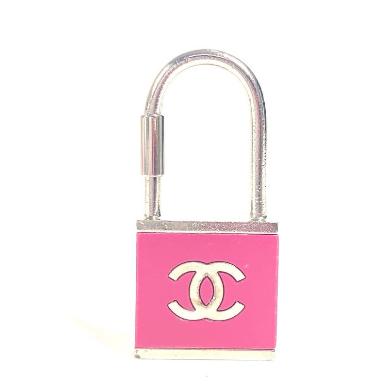 Chanel Key Holder CC Coco Logo Metal Pink