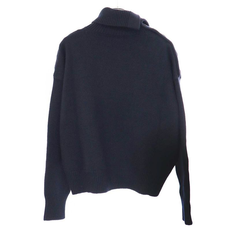 Celine by Phoebe Philo Shoulder Button Cashmere Turtleneck Knit Sweater 2 3am6