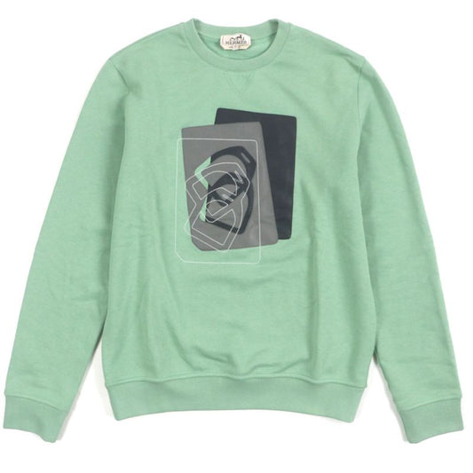 Hermes 23AW Sheepskin Leather Use Ettelier Crew Neck Pullover Lined Sweatshirt