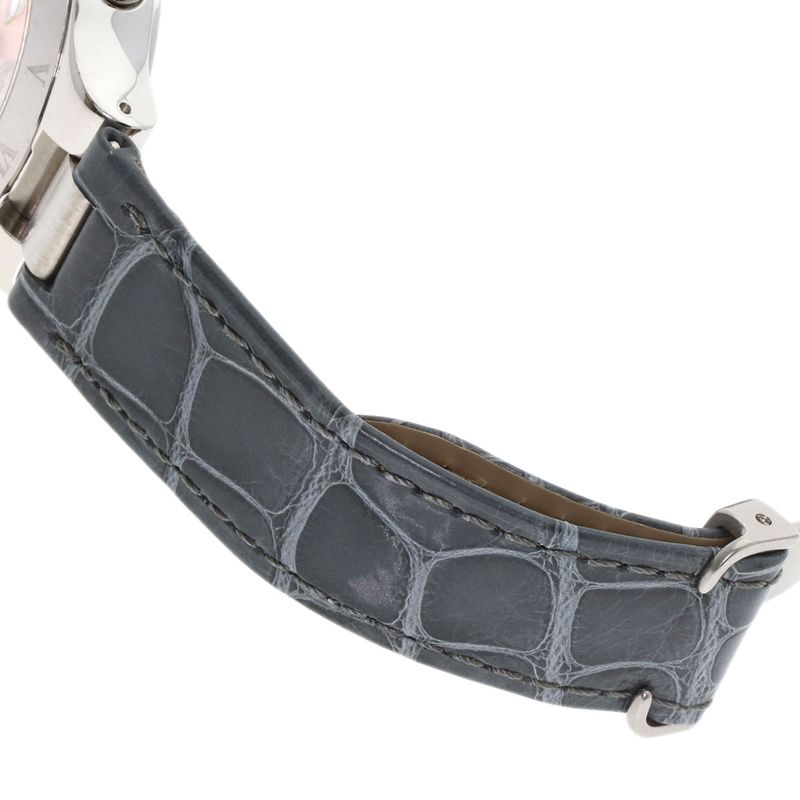 Cartier W1020012 Chronoscaf SM Wristwatch SS Leather Ladies