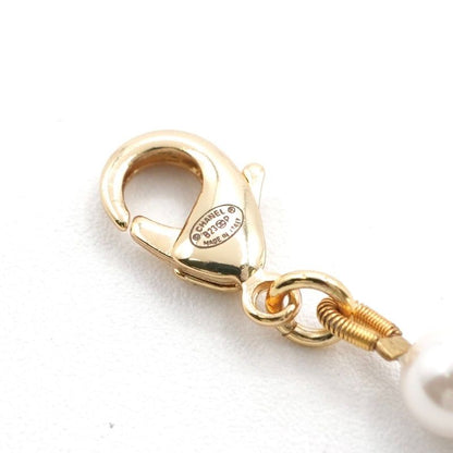 Chanel Necklace Pendant Choker Gold Coco Mark Rhinestone Pearl