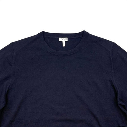 Loewe Sweater Wool Knit D3179470un Size M Navy Loewe