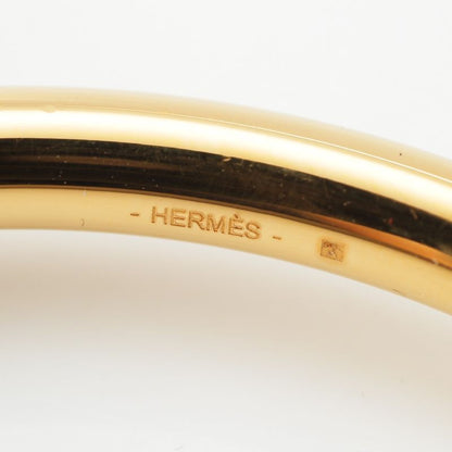 Hermes Loop Grand Vorsoft Leather Aluminum Gold Necklace Glazed Gold