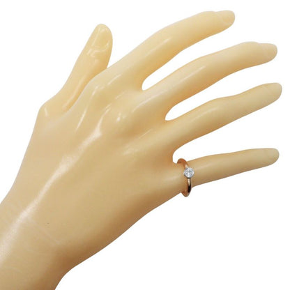 Tiffany & Co Bizet 1P Diamond 18K Pink Gold × Pt950 Platinum × Diamond #6 0.20