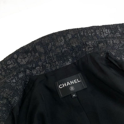 Chanel Jacket Size 34 Women's P72389 Black Long Sleeves Spring/fall/2022 Cotton