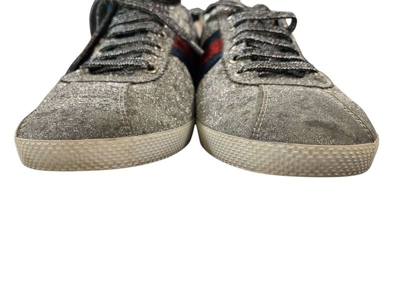 2120 Gucci Sneakers Sherry Line Glitter Sneakers Uk7 Approx 26.5cm (10.43in)