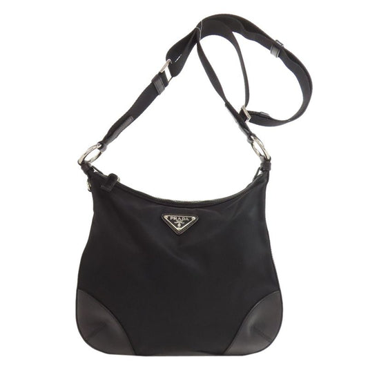 Prada Logo Hardware Shoulder Bag Nylon Women