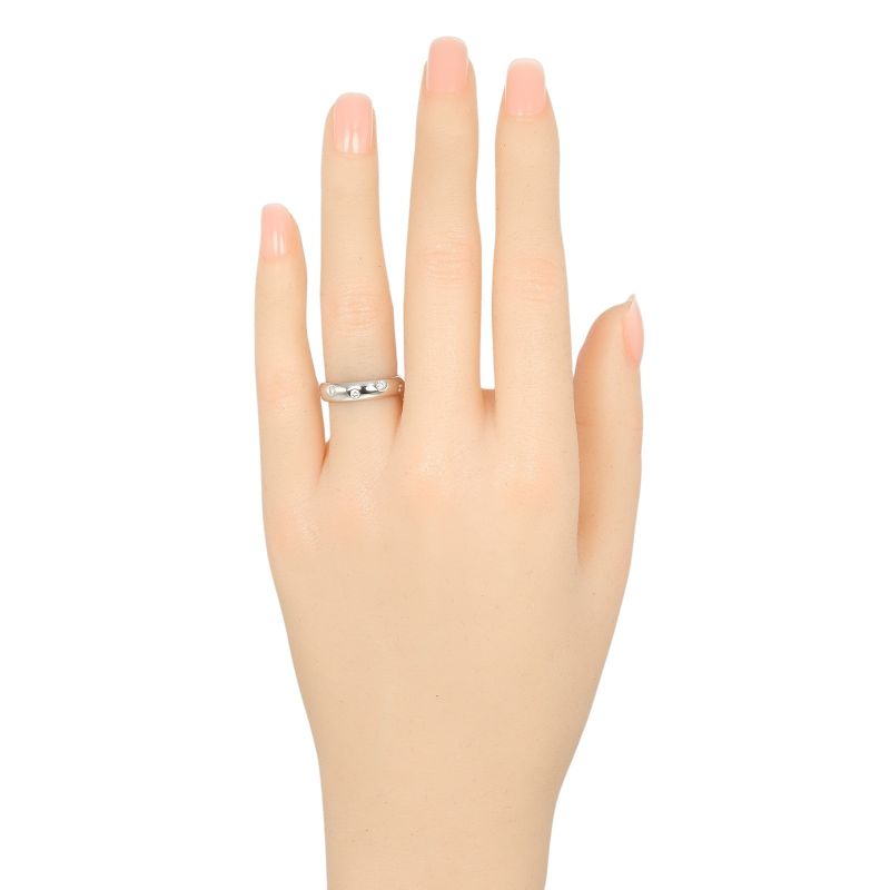 Tiffany & Co Dots Pt950platinum × Diamond 7.5 Ladies 6.7g Ring