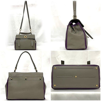 Saint Laurent 2way Bag Ec22853 Gray Purple Muse
