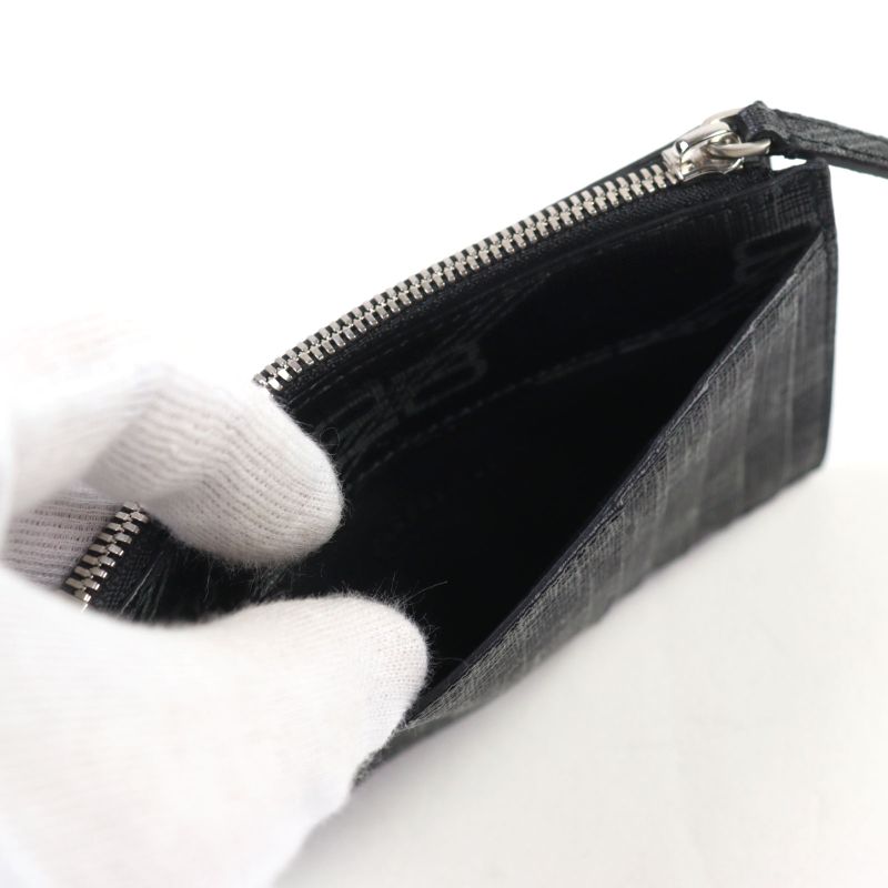 Balenciaga 640535 CASH Leather Bbmonogram Logo Print Fragment Case Card Holder