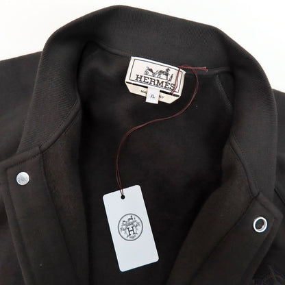 Hermes Cotton Teddy Blouson Jacket H467830ha Serie Button Khaki XL