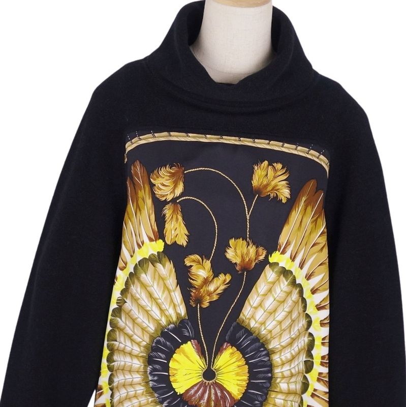 Hermes Dress High Neck Knit Silk Switch Total