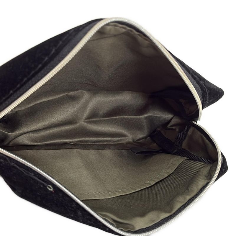 Yvessaint Laurent Parfums Pouch - Black Embroidery