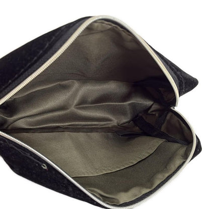 Yvessaint Laurent Parfums Pouch - Black Embroidery