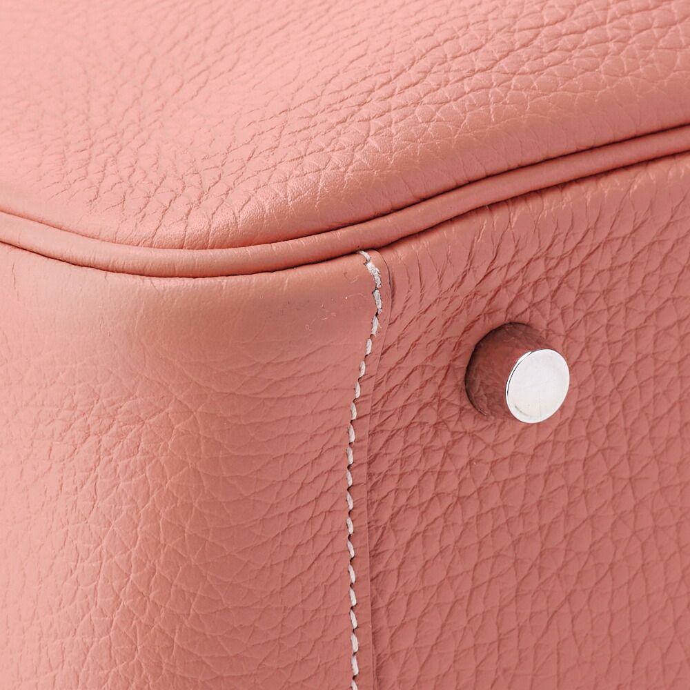 Hermes Lindy 34 Shoulder Bag Taurillon Clemence Crevette Crevette (silver