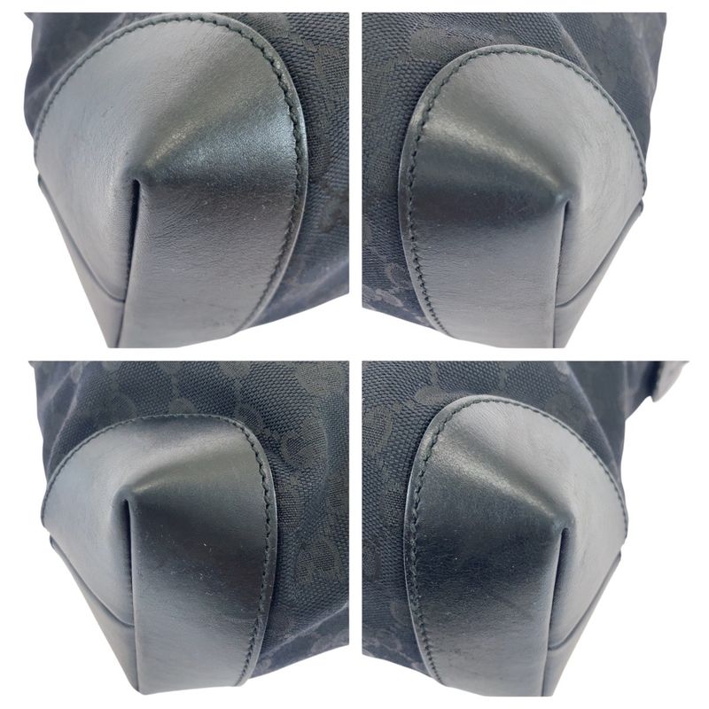 Gucci Sherry Line Black GG Canvas/leather 308930 Crossbody Shoulder Bag Unisex