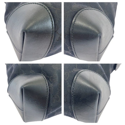 Gucci Sherry Line Black GG Canvas/leather 308930 Crossbody Shoulder Bag Unisex