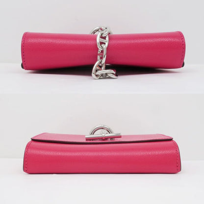 Hermes Chaine D'ancre Compact Wallet Chevre Pink Svhardware B Engraved