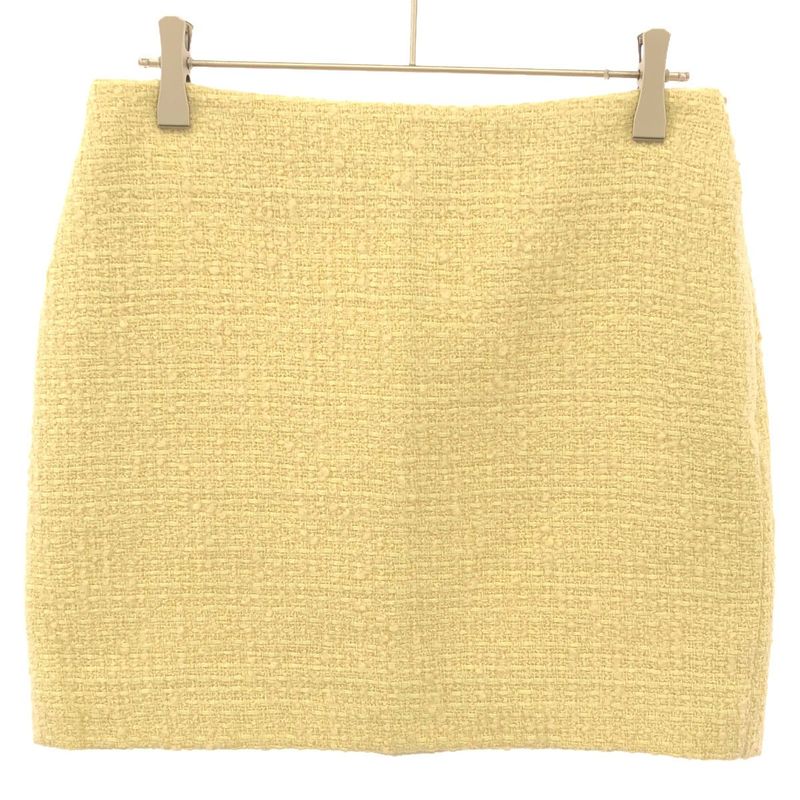 Celine Tweed Miniskirt Yellow 2j471764l Yellow 34