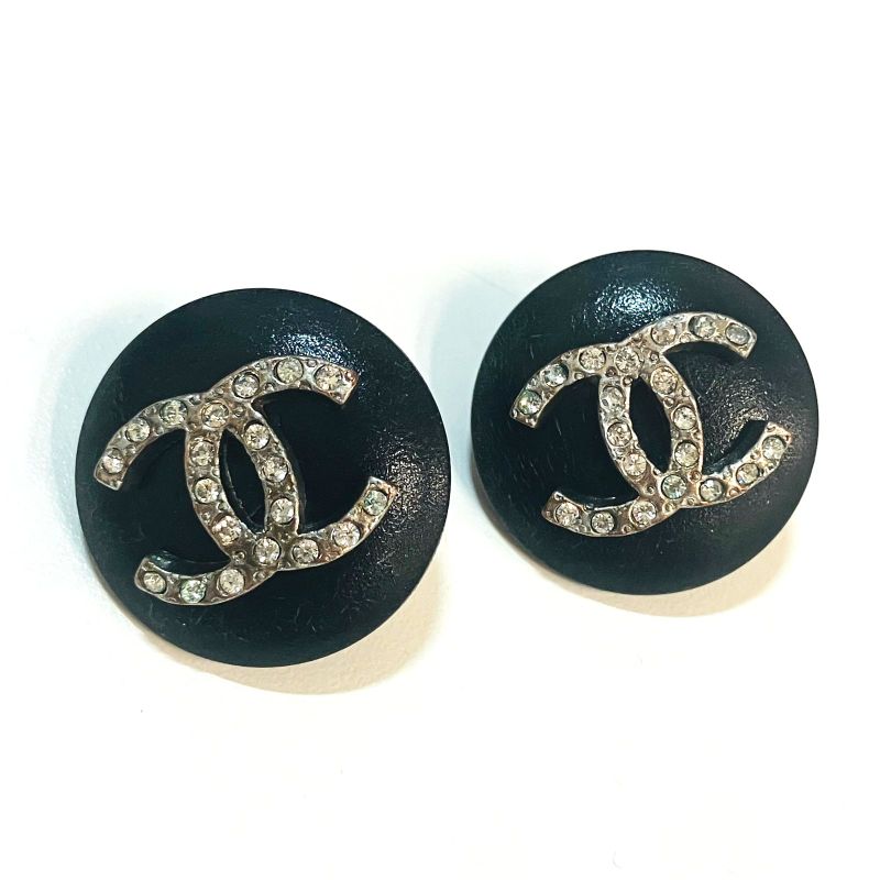 Chanel COCO Mark Rhinestone Earrings: X2057