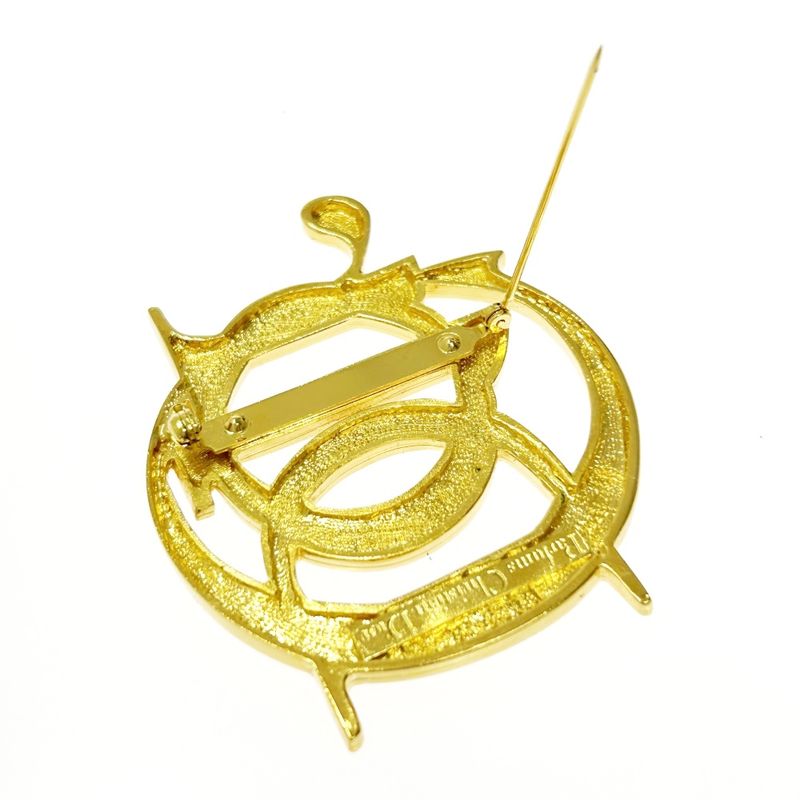 Christian Dior GP Logo Brooch Ladies Gold 414266 Brooch