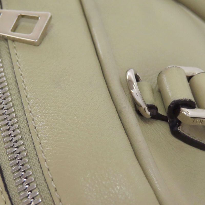 Loewe Amazona 2WAY Handbag Calf Women Leather Strap Crossbody Beige Tan