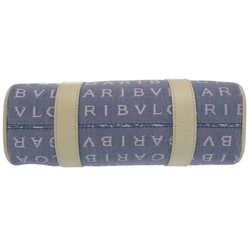 Bulgari Logomania Mini Tote Bag Canvas Blue 0007 Bvlgari