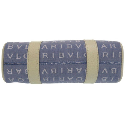 Bulgari Logomania Mini Tote Bag Canvas Blue 0007 Bvlgari
