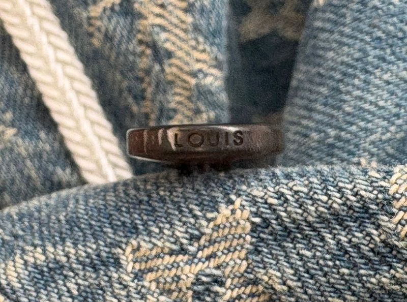 2254 Louis Vuitton Baseball Shirt Hdd92wall Monogram Denim Short Sleeve S Size