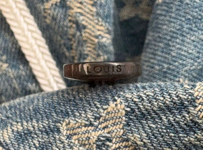 2254 Louis Vuitton Baseball Shirt Hdd92wall Monogram Denim Short Sleeve S Size