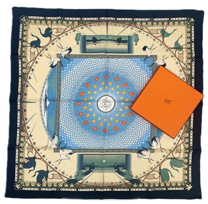 Grade Hermes Carre 90 Chaque Rencontre EST Unique Once-in-a-lifetime Scarf