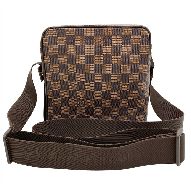 Louis Vuitton Olaf PM Shoulder Bag Damier Ebène N41442 Brown Gold Hardware