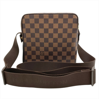 Louis Vuitton Olaf PM Shoulder Bag Damier Ebène N41442 Brown Gold Hardware