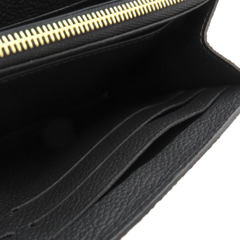 Louis Vuitton Long Wallet Portefeuille Sarah Monogram Empreinte Black and Beige