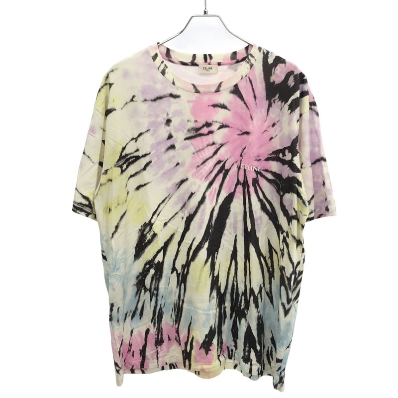Celine 23ss Tie-Dye Logo Print Loose Fit T-Shirt 2x59g649v.14px Mix L