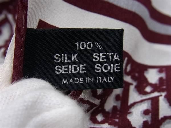Christian Dior Christian Dior Trotter 100% Silk Scarf Women Bordeaux Bq1290