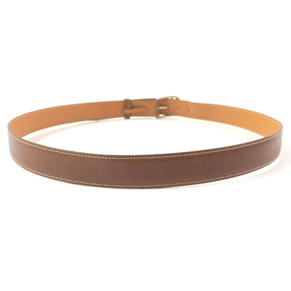 Hermes Vintage Gold Hardware Margiela Period Leather Belt Dark Brown 100 E