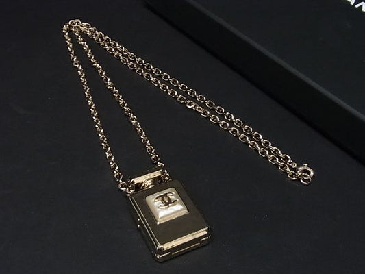 Chanel Coco Mark Perfume Necklace B22 S Perfume Bottle Motif Pendant