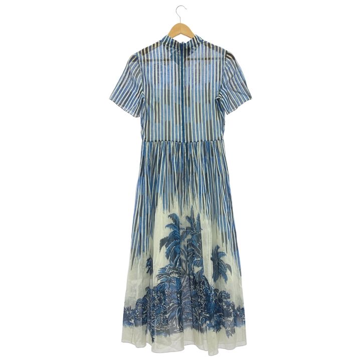 Christian Dior 221r81a3802 Toile De Jouy Midi Shirt Dress Women's Navy I 40