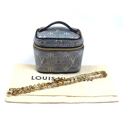 Louis Vuitton Monogram - Laminated Jacquard Micro Vanity Shoulder Bag - Navy