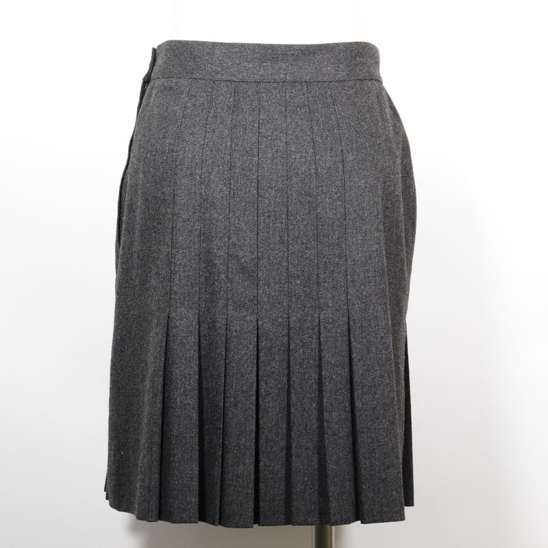 Chanel P03474/v03532 Wool And Silk Gray Women's Skirt