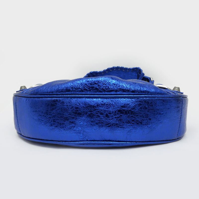 Balenciaga Luca Gold XS 671309 Shoulder Bag Metallic Blue Ladies