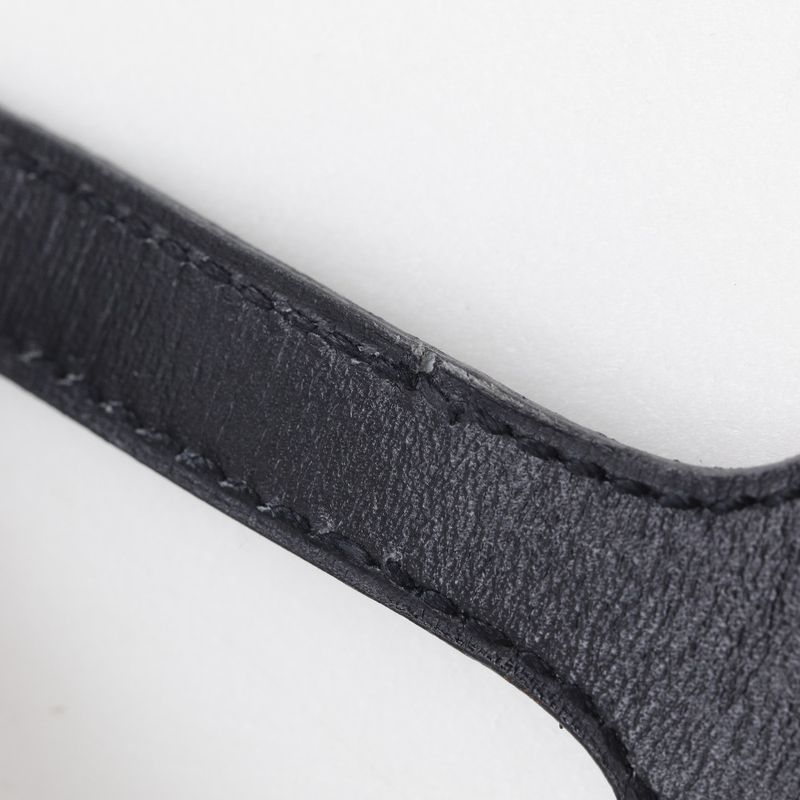 Hermes Box Calf And Gold Plated Black Unisex 9.0g Bracelet