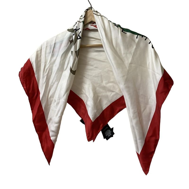 Gucci Scarf - Ivory X Red X Multi Sherry (web)