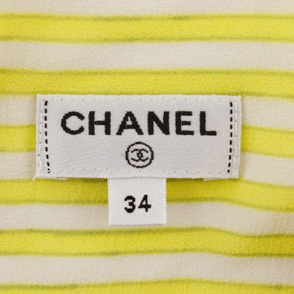 Chanel Shirt Dress Straps P61108v46519 Silk Yellow Ladies Dress