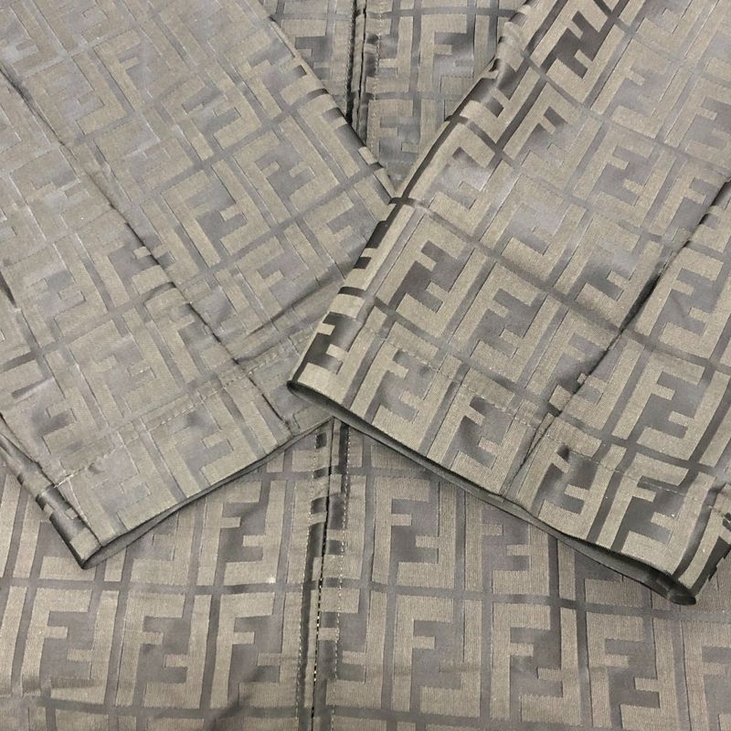 Fendi Nylon Jacket Zucca Print Nylon Brown