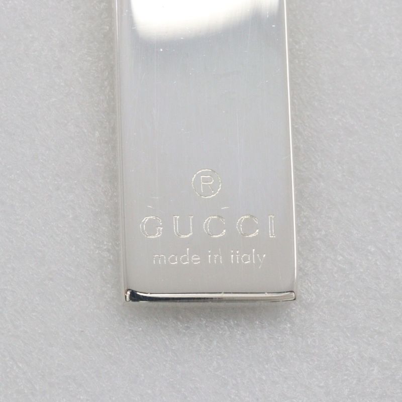 Gucci Logo Plate Double Ball Chain Silver 925 Unisex 24.1g Necklace